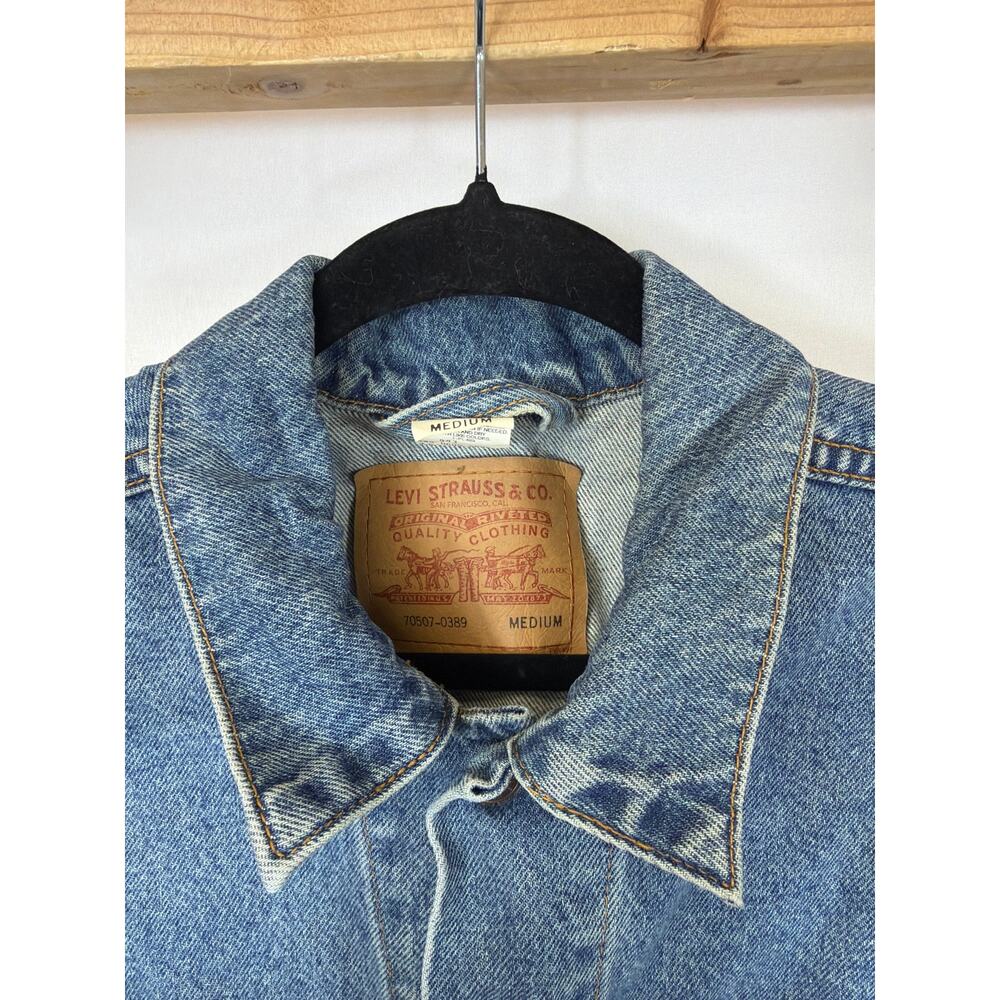 Levi’s Blue 100% Cotton Button-Up Denim Jean Jacket Size M - Picture 2 of 9